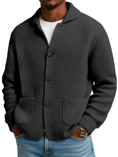 🎄Christmas Sale🔥Autumn And Winter Solid Color Stand Collar Knitted Sweater Jacket