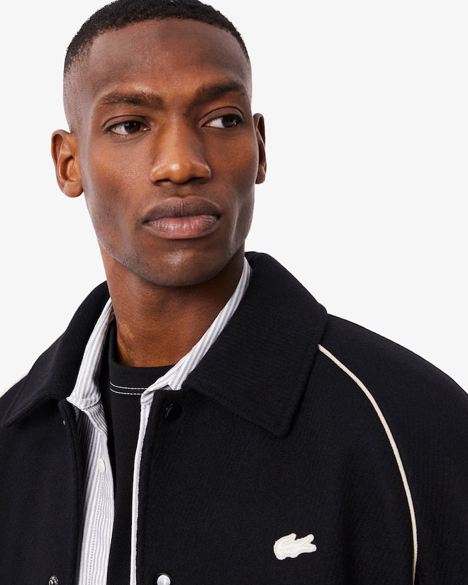 Collegejacke aus Wolle mit Akzent-Badge