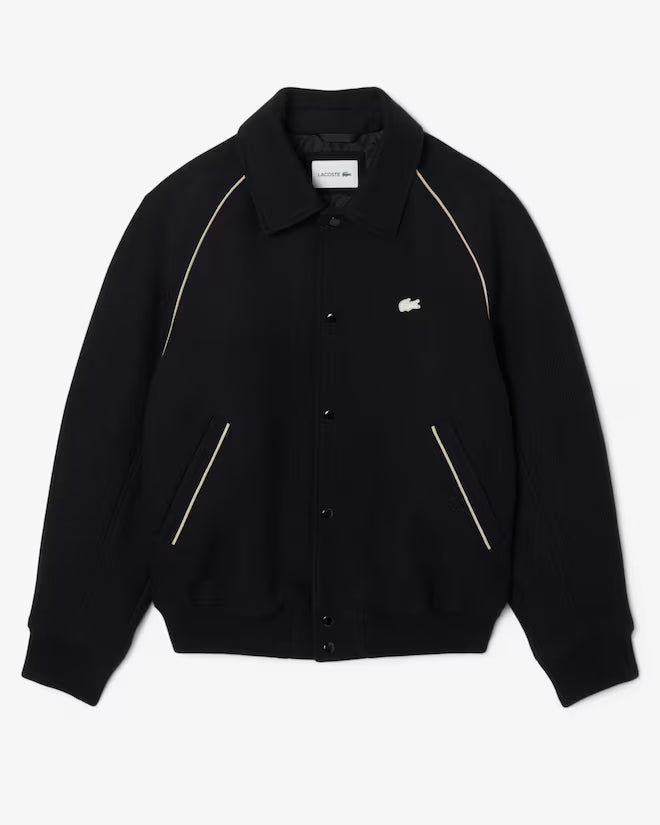 Collegejacke aus Wolle mit Akzent-Badge