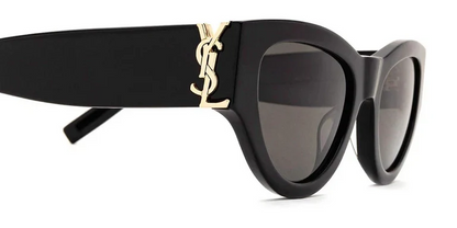 YSL Sunglasses Shiny Black Frame Grey Lens