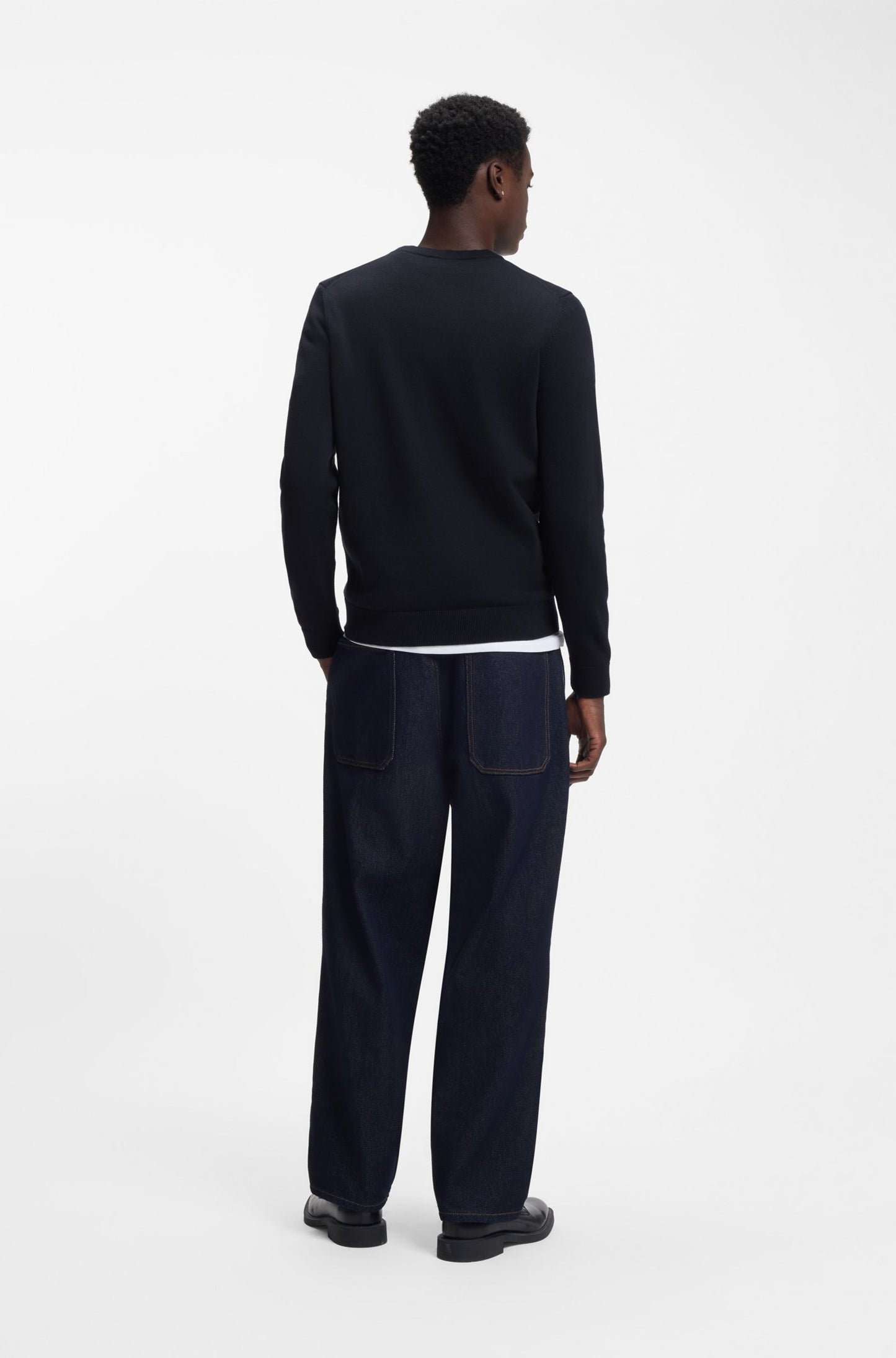 Pullover aus Baumwolle mit rotem Logo-Label