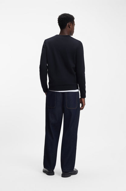 Pullover aus Baumwolle mit rotem Logo-Label