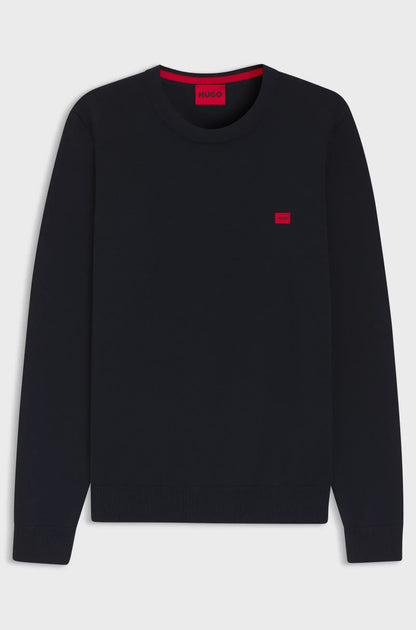 Pullover aus Baumwolle mit rotem Logo-Label