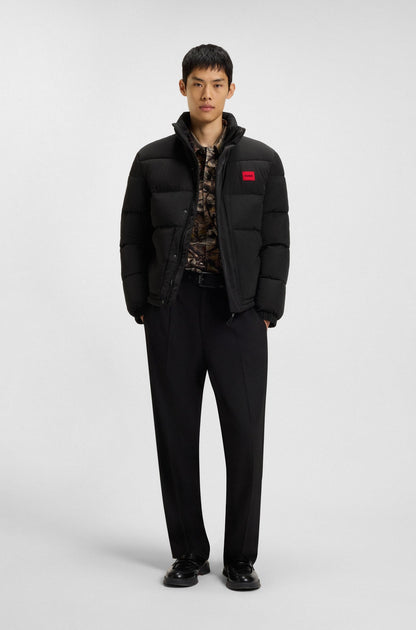 Wasserabweisende Steppjacke mit Logo-Patch