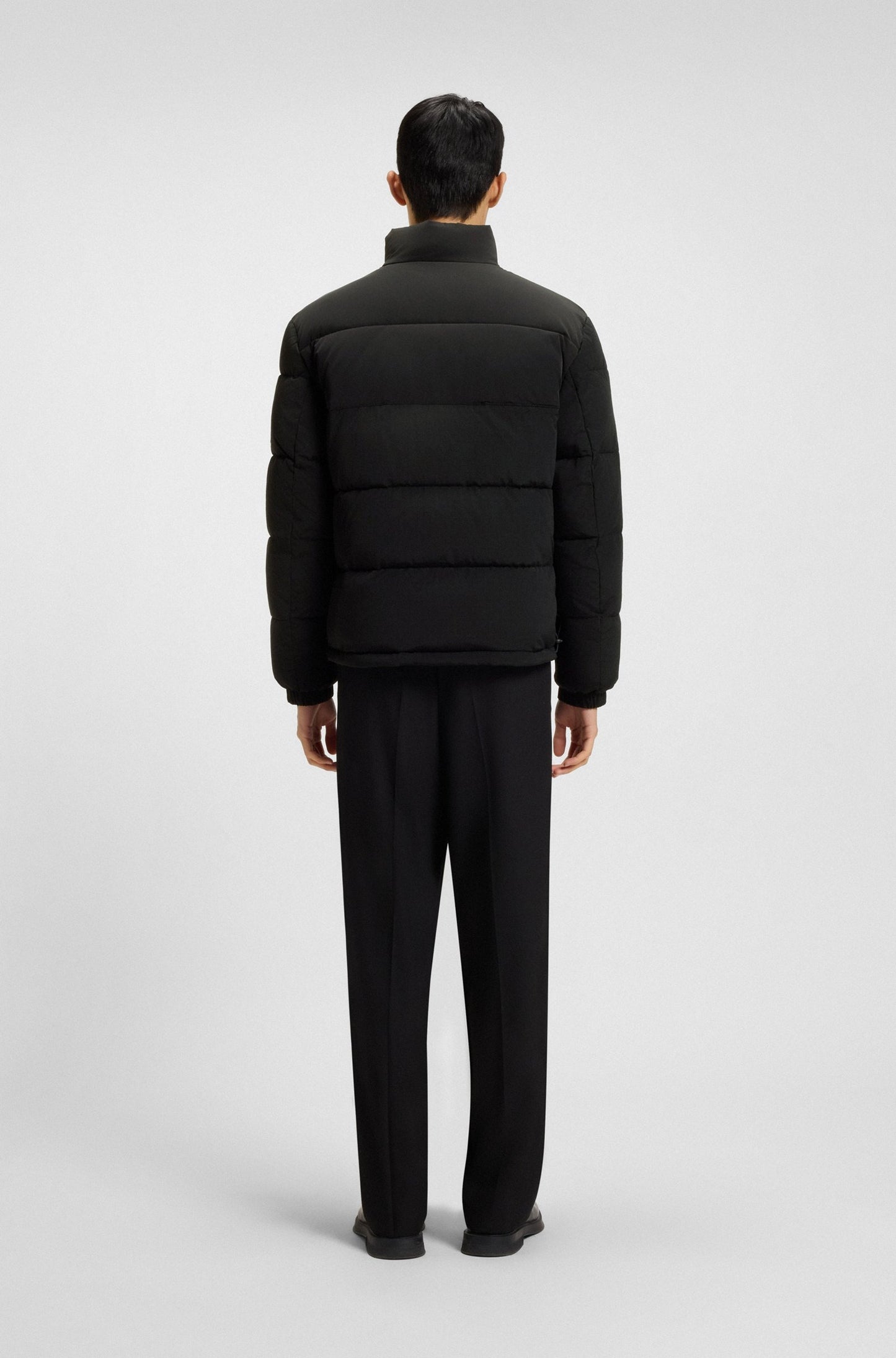 Wasserabweisende Steppjacke mit Logo-Patch