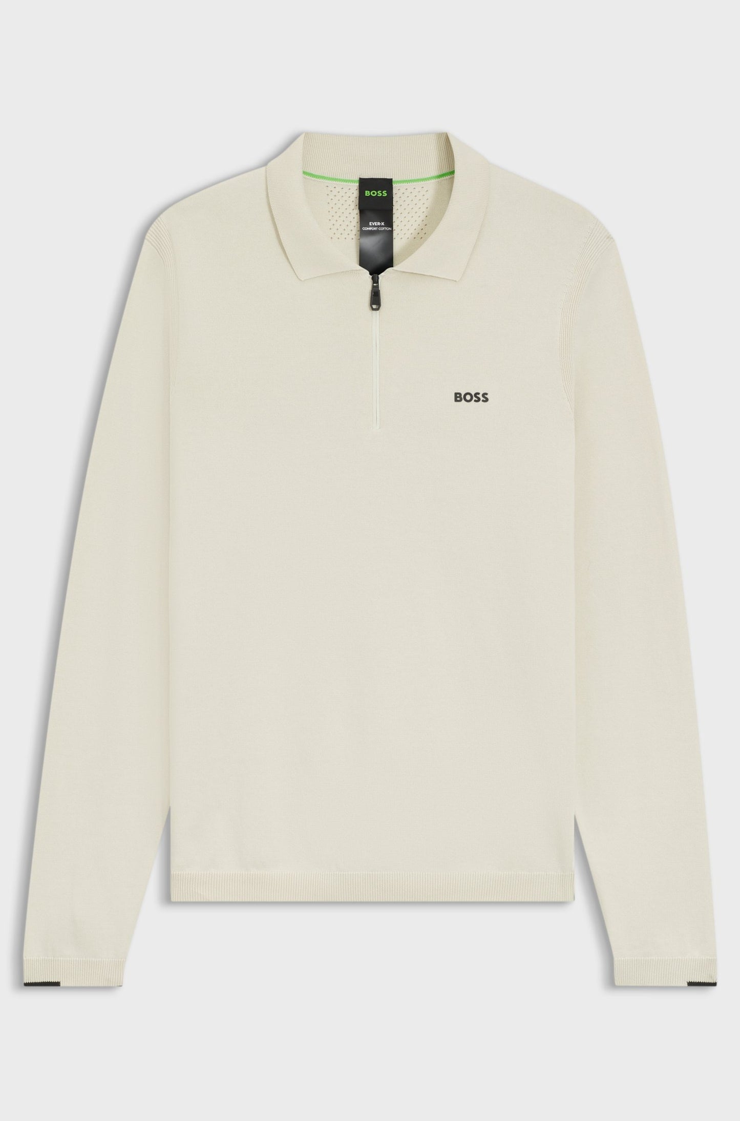 Regular-Fit Baumwoll-Pullover mit Polokragen