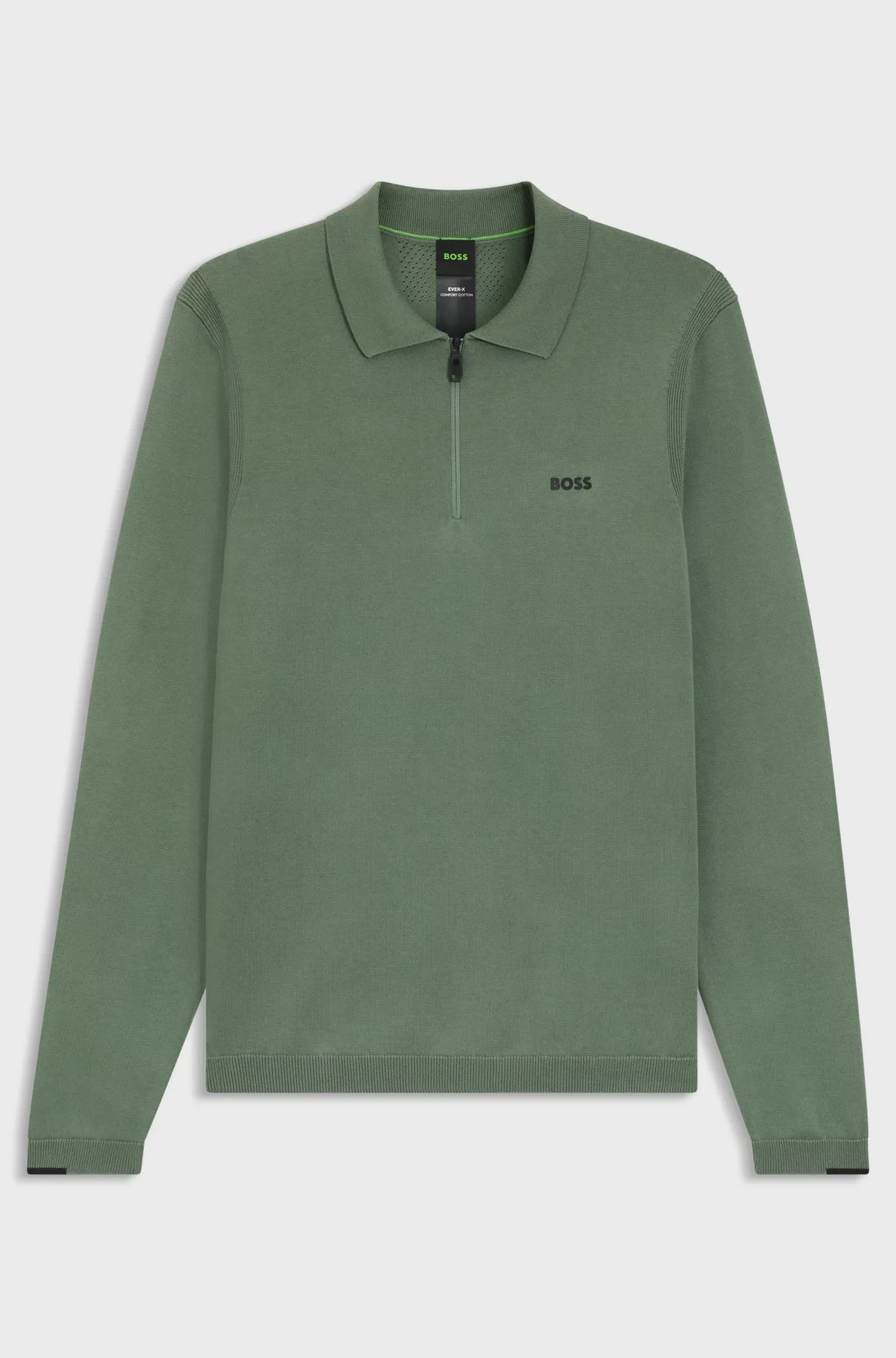 Regular-Fit Baumwoll-Pullover mit Polokragen