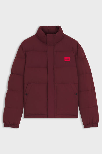 Wasserabweisende Steppjacke mit Logo-Patch