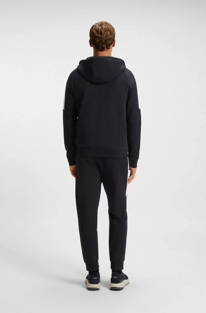 Trainingsanzug aus Stretch-Baumwolle mit kontrastierenden Einsätzen