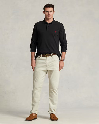 Langärmliges Piqué-Poloshirt