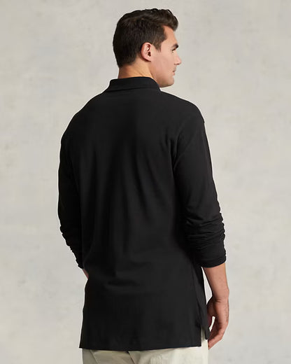 Langärmliges Piqué-Poloshirt