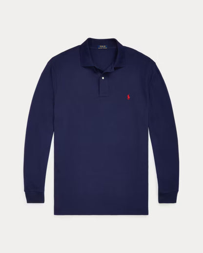 Langärmliges Piqué-Poloshirt